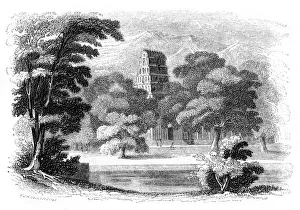 Indian landscape and temple, 1847. Artist: Robinson Indian landscape and temple, 1847. Artist: Robinson