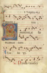 Print of Initial B from a 13th-century Gradual