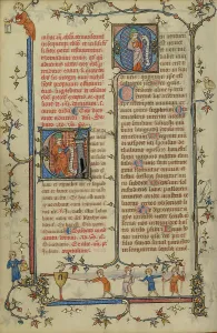 Print of Initial E: A Prophet from a medieval Breviary, circa 1320-1325