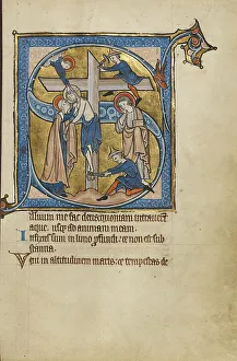 Passion Of Christ Images Prints: Initial S: The Deposition; Psalter, mid-1200s. Creator: Unknown