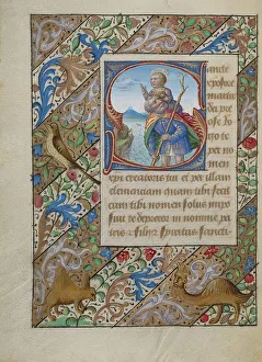 Framed Print : Print of Initial S: Saint Christopher Framed Print : Print of Initial S: Saint Christopher