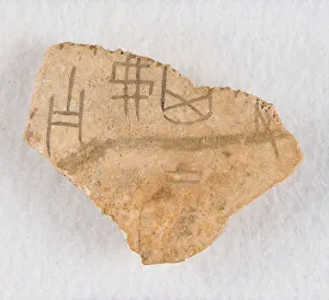 Inscribed Bone Fragment Print, Late Shang Dynasty