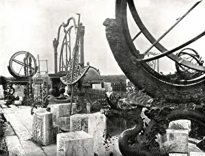 Black And White China Images Prints: Some Instruments on top of the Observatory, Pekin, China, 1895. Creator: W &s Ltd