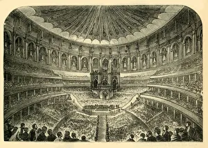 Historic British Building Prints: Interior of the Albert Hall, c1876. Creator: Unknown