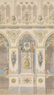 Reims Cathedral Interior Prints: Interior Elevation, Reims Cathedral, n. d Creators: Charles Percier