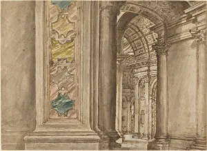 The Interior of Saint Peter's, Rome Print (17th century)