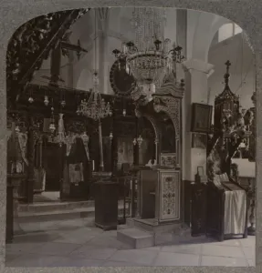 Heritage Images Print: Interior of Nazareth Synagogue, c1900