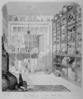 Interior view of Charles Roach Smiths museum in Liverpool Street, City of London, 1850 Interior view of Charles Roach Smiths museum in Liverpool Street, City of London, 1850
