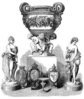 Porcelain Collection: The International Exhibition: group of articles by Messrs. Minton and Co., 1862. Creator: Unknown