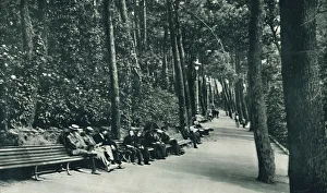 Monochrome Street Photography Prints: The Invalids Walk, c1910
