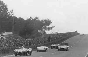 Jaguar D type, Mike Hawthorn 1954 Le Mans. Creator: Unknown Jaguar D type, Mike Hawthorn 1954 Le Mans. Creator: Unknown