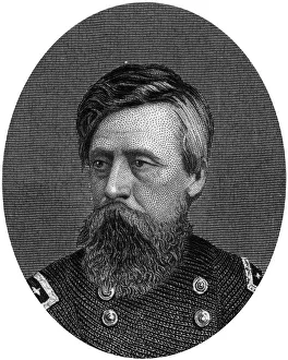 Jefferson Columbus Davis, Union general, 1862-1867.Artist: J Rogers Jefferson Columbus Davis, Union general, 1862-1867.Artist: J Rogers
