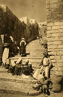 Jerusalem Street Scene Prints: Jerusalem - A Street, c1918-c1939. Creator: Unknown