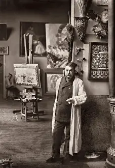 Fine Art Photography Spain Prints: Joaquin Sorolla in his studio in Madrid