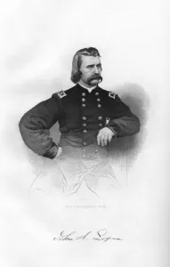 John Alexander Logan, Union soldier and politician, 1862-1867.Artist: J Rogers John Alexander Logan, Union soldier and politician, 1862-1867.Artist: J Rogers