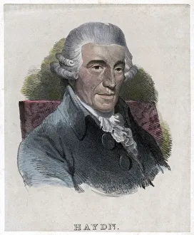 Prints of Joseph Haydn, Austrian composer. Haydn (1732-1809) was a leading figure in the development of classical music during the 18th century Joseph Haydn Prints: Joseph Haydn Print, 18th Century Composer