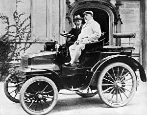 King Edward VII in Lord Montagus 1899 Daimler 12hp, 1900 King Edward VII in Lord Montagus 1899 Daimler 12hp, 1900