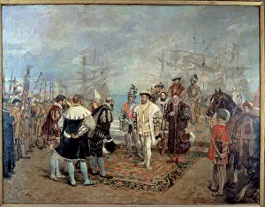 King Francis I of France arrives in Valencia Oil by Ignacio Pinazo King Francis I of France arrives in Valencia Oil by Ignacio Pinazo