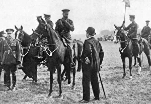 King George V at an inspection of troops at Aldershot, First World War, 1914-1918, (c1920) King George V at an inspection of troops at Aldershot, First World War, 1914-1918, (c1920)
