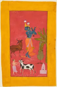 Krishna Fluting Print, c. 1675-1700