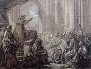 La Prédication de Saint Augustin Print, c1755