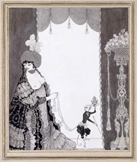 Heritage Images Print of The Lady with the Monkey, 1897