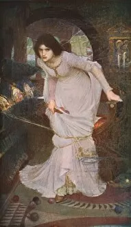 Images Dated 1st August 2019: The Lady of Shalott Looking at Lancelot, 1894, (c1930). Creator: John William Waterhouse