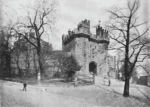 Castle Prints: Lancaster Castle: John of Gaunts Tower Print, c1896