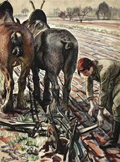 Land Army Girl Print, 1939