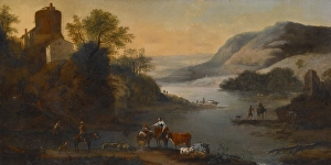 American Countryside Scenery Prints: Landscape with Animals, date unknown, c1710-1760. Creator: Robert Griffier