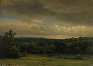 Finnish Landscape Painting Prints: Landscape study, 1850s. Creator: Werner Holmberg