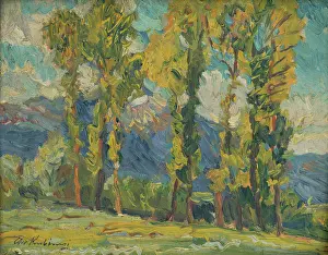 Colorful Mountain Scenery Prints: Landscape study, c1905. Creator: Alexander Kubinyi
