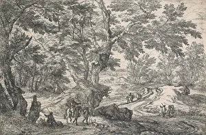 Dutch Landscape Artists Prints: Landscape with, in left foreground
