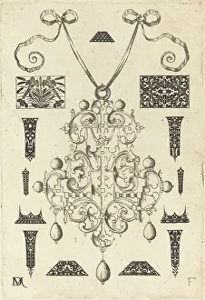 Large Pendant, Surrounded by Thirteen Studs Print, 1593