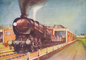 Latest Austerity Freight Engine Print, 1940