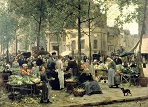 Le Carreau des Halles, Paris, 1880. Artist: Gilbert Victor Gabriel Le Carreau des Halles, Paris, 1880. Artist: Gilbert Victor Gabriel