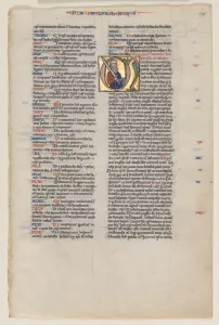 Leaf with Initial from a Latin Bible: St. Paul, c. 1220 Print