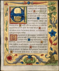 Print of an Initial E with Ornamental Border