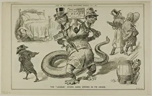 Black And White Caricature Art Prints: The League Hydras Gone Wrong in Its Heads