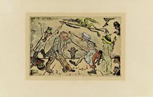 Sloth Prints: Print of Les Peches Capitaux (The Deadly Sins), oil on canvas