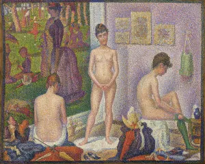 Prints of Les Poseuses, Ensemble (Petite version), 1888. Private Collection Georges Seurat Prints: Print of Seurat's Les Poseuses, Ensemble (Petite version), 1888