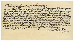 Letter from Charles Edward Stuart to his brother Henry Benedict, 2nd November 1784 Letter from Charles Edward Stuart to his brother Henry Benedict, 2nd November 1784