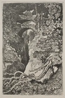 Devils Bridge, Cardiganshire Print, 1838 by John Sell Cotman