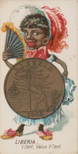 Liberia, 1 Cent, from the series Coins of All Nations (N72 Liberia, 1 Cent, from the series Coins of All Nations (N72