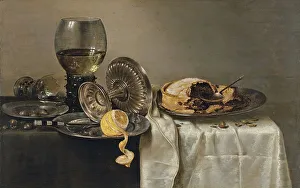 Prints of Still Life with Fruit Pie and various Objects, 1634 Willem Claesz Prints: Willem Claesz Heda Still Life Print, 1634