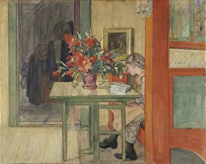 Carl Larsson Prints: Heritage Images Print of Lisbeth Reading, 1904