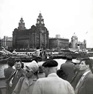 River Mersey Prints: Print of the Liver Building and Port of Liverpool Building