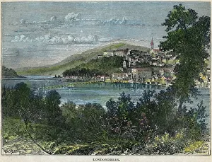 Londonderry Print, Ulster, Ireland c1880