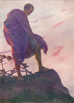 Roman General Prints: Looking down upon the stream, he stood awhile deep in thought, c1912 (1912)