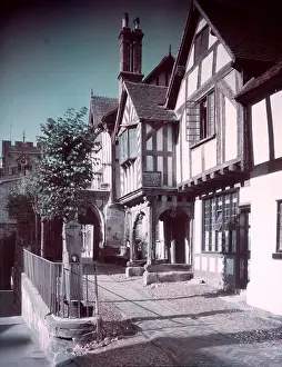 Hospital Prints: Print of Lord Leycester's Hospital, Warwick, 1955